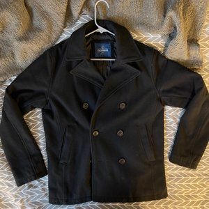 Wool Peacoat, Old Navy, Men's Medium, Black